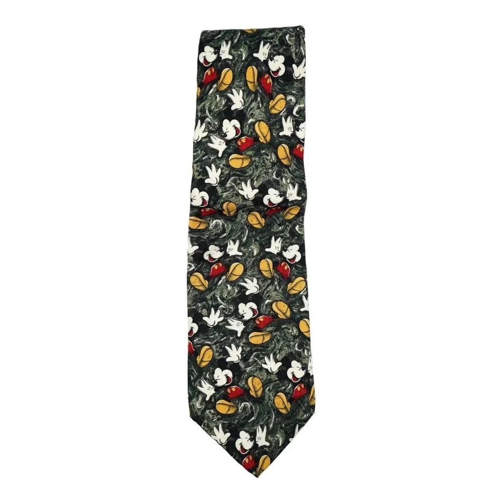 Men's THE DISNEY STORE MICKEY MOUSE Silk Tie Necktie DISNEY ART CLASSIC ICON‎